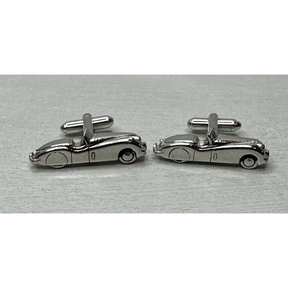 Vintage 1950’s Jaguar Convertible Open-Top Roadster Cuff Links - Picture 1 of 3